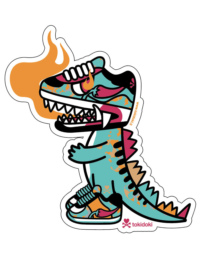 King Kix Teal Die-Cut Sticker