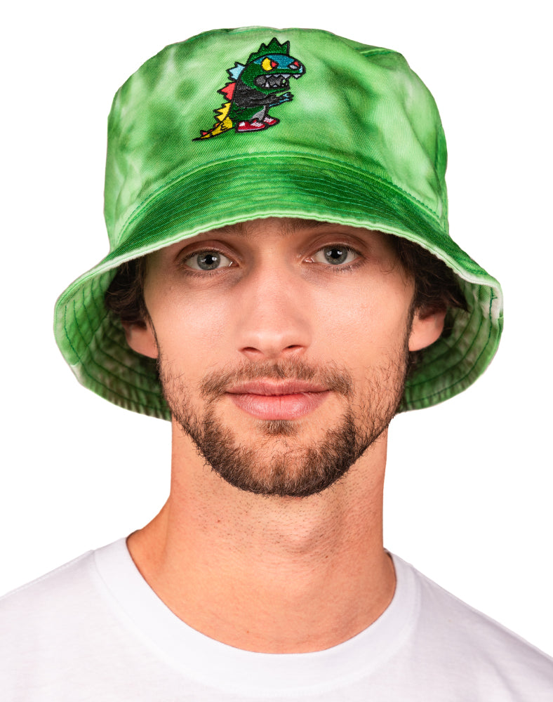 Kaiju Tie-Dye Bucket Hat for Streetwear