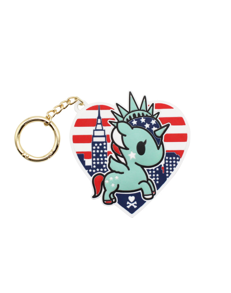 Silicone NYC-Themed Keychain for Keys & Bags