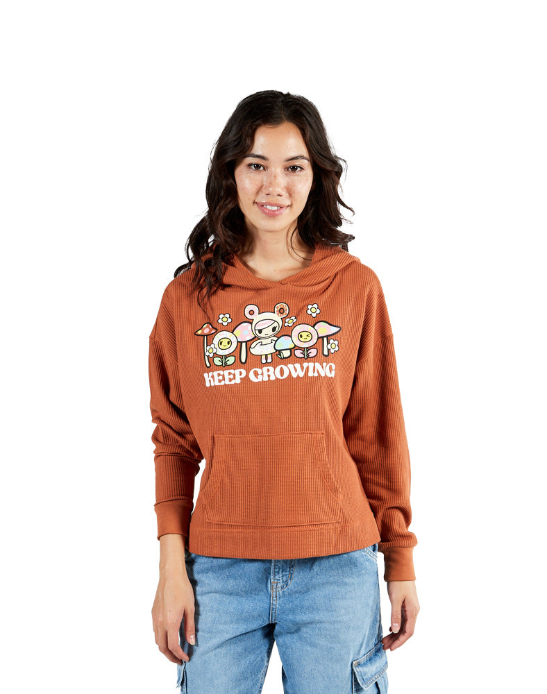 Waffle Knit Hoodie for Cozy Comfort