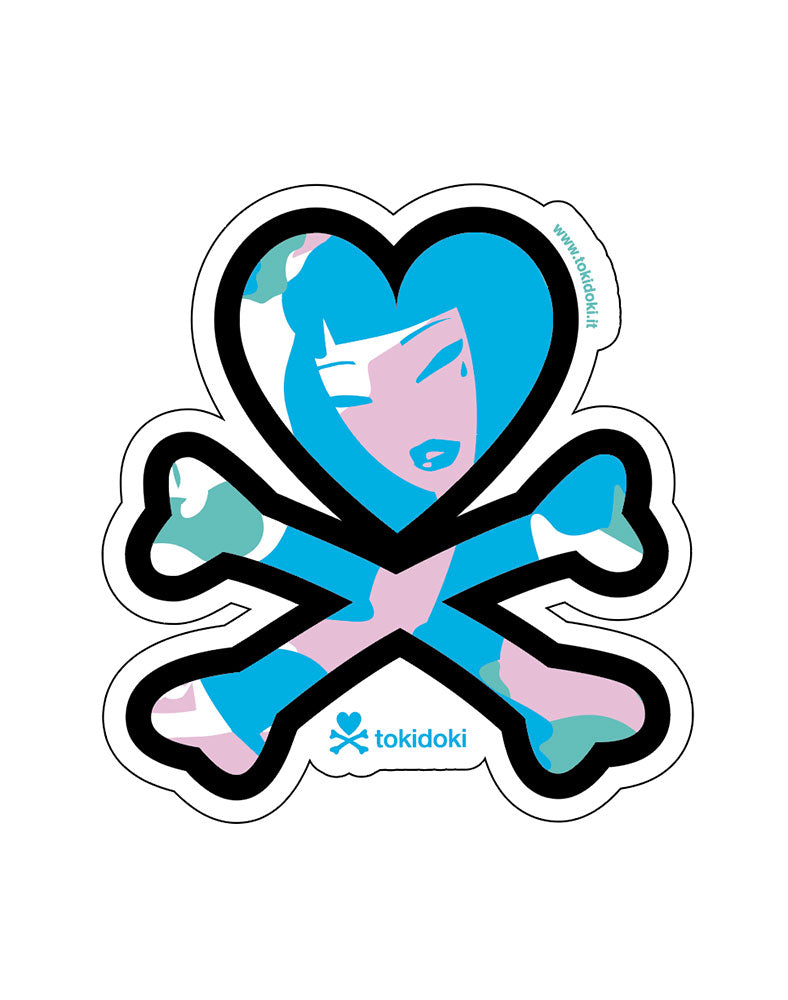Heart & Crossbones Vinyl Sticker - Waterproof Decal